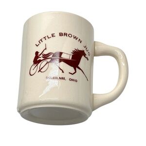 Vintage Little Brown‎ Jug off white Mug with Red Design